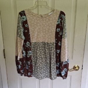 Ces Femme Gorgeous Multi-patterned Tunic, M